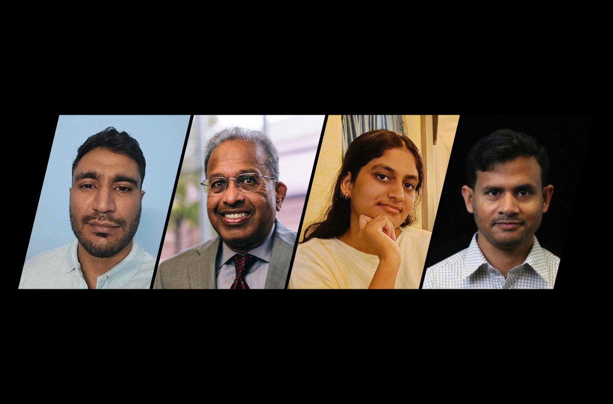 From left to right: Sumit Dalal, Bharat Bhargava, Bhavya Jain and Mijanur R. Palash